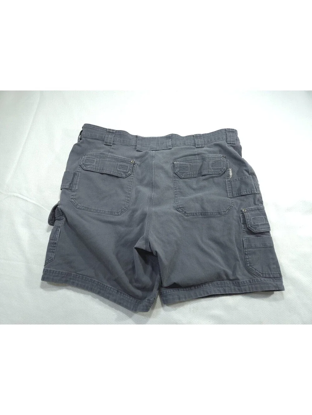 Duluth Trading Co Mens 40 Gray Flex Fire Hose Cargo Shorts Relaxed Fit Work